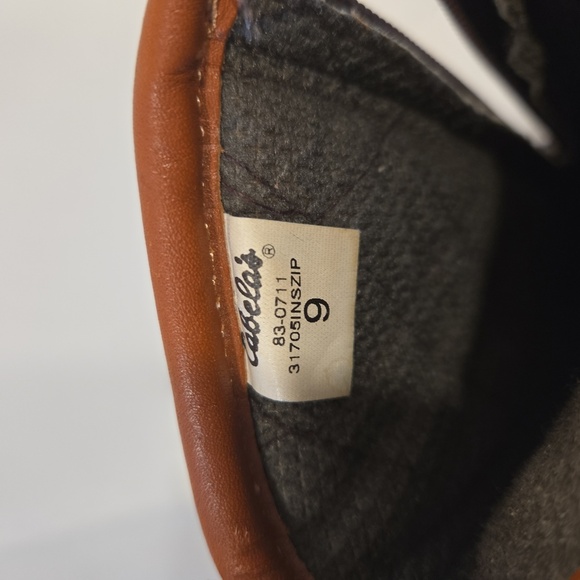 Cabelas Mens Side Zip Duck Boots Leather Steel Shank Thinsulate Size 9 - Picture 8 of 12